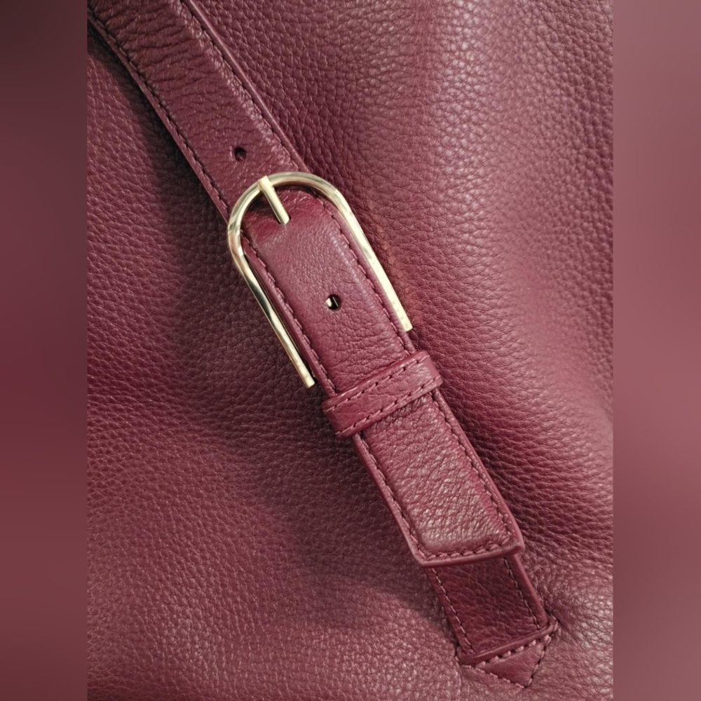 Tory Burch Brody Leather Backpack (Deep Berry) NEW - Picture 10 of 16